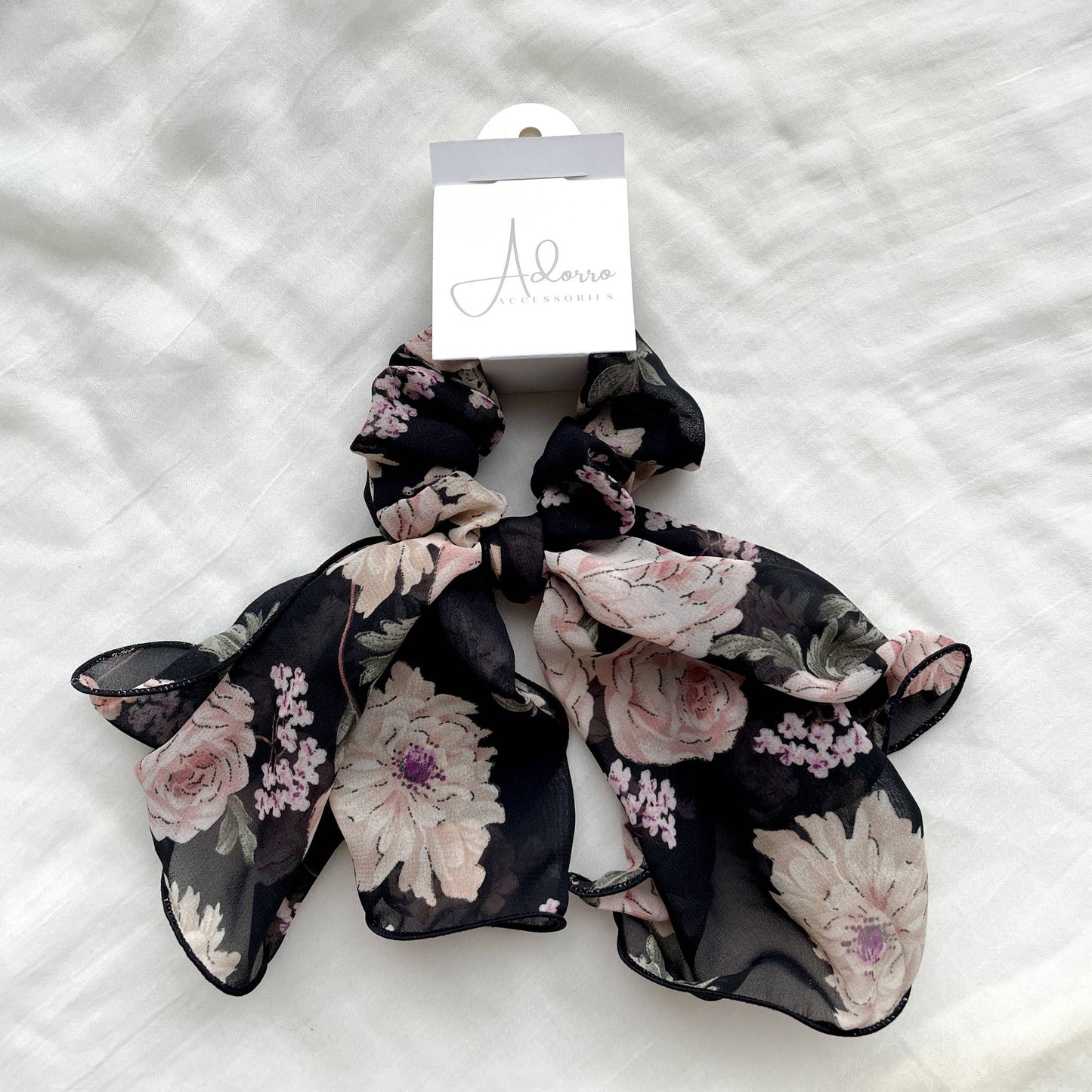 Delicate Floral Scrunchie Scarf: Assorted