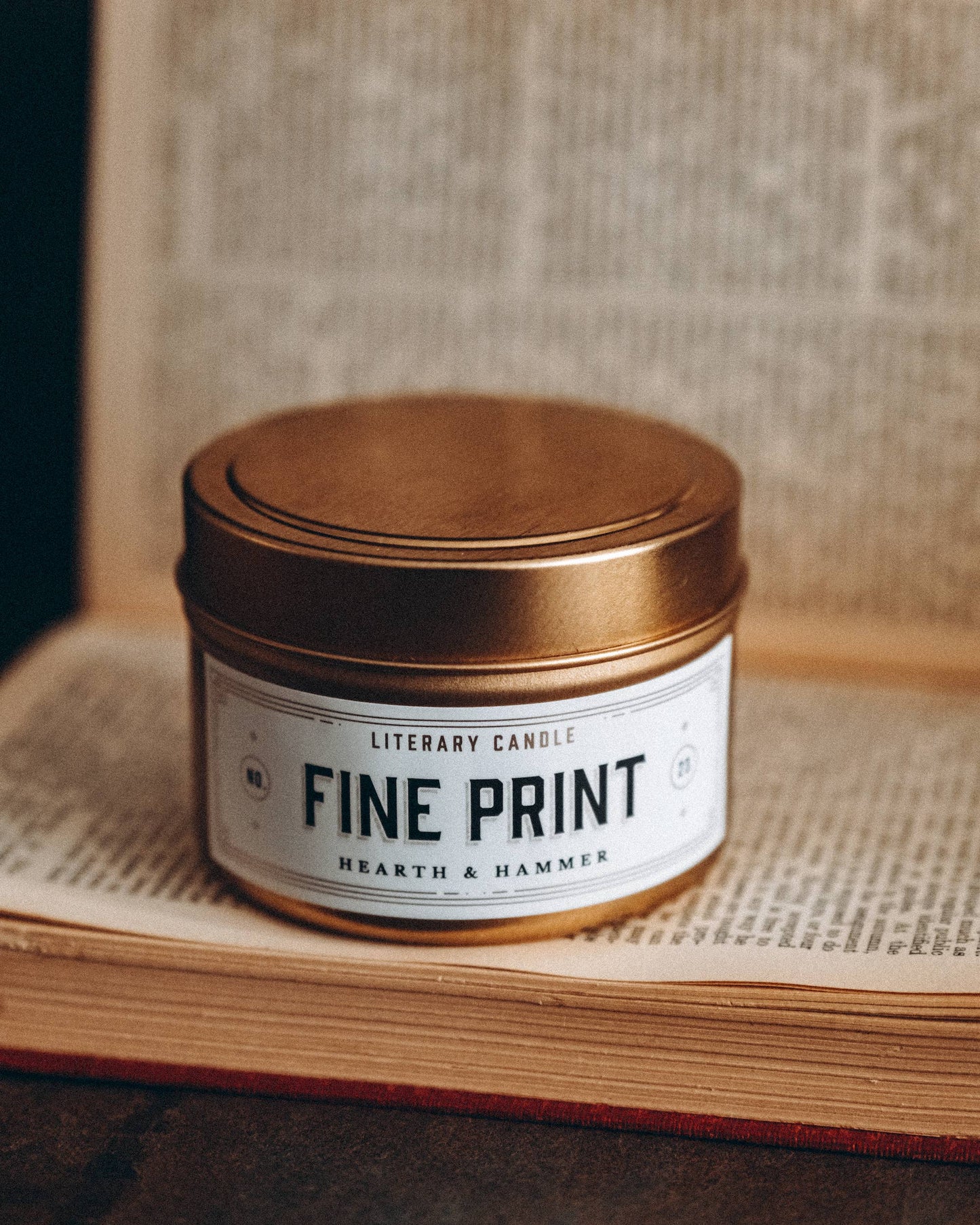 Fine Print Travel Tin Literary | 4 oz Candle